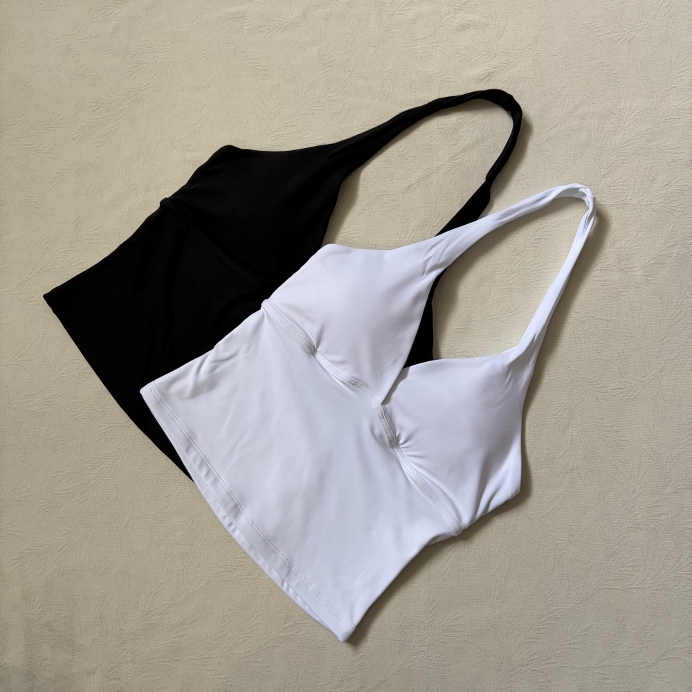 Logo V-neck Hanging Neck Vest  - Yoga Mat For Fitness ulasan dan harga