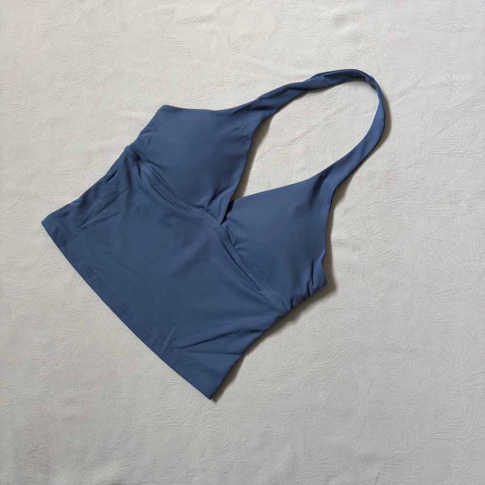Logo V-neck Hanging Neck Vest  - Yoga Mat For Fitness ulasan dan harga