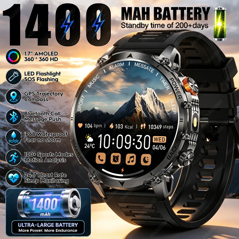 2026 Men's Rugged Smart Watch  - Gym Floor Mats ulasan dan harga