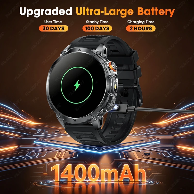 2026 Men's Rugged Smart Watch  - Gym Floor Mats ulasan dan harga
