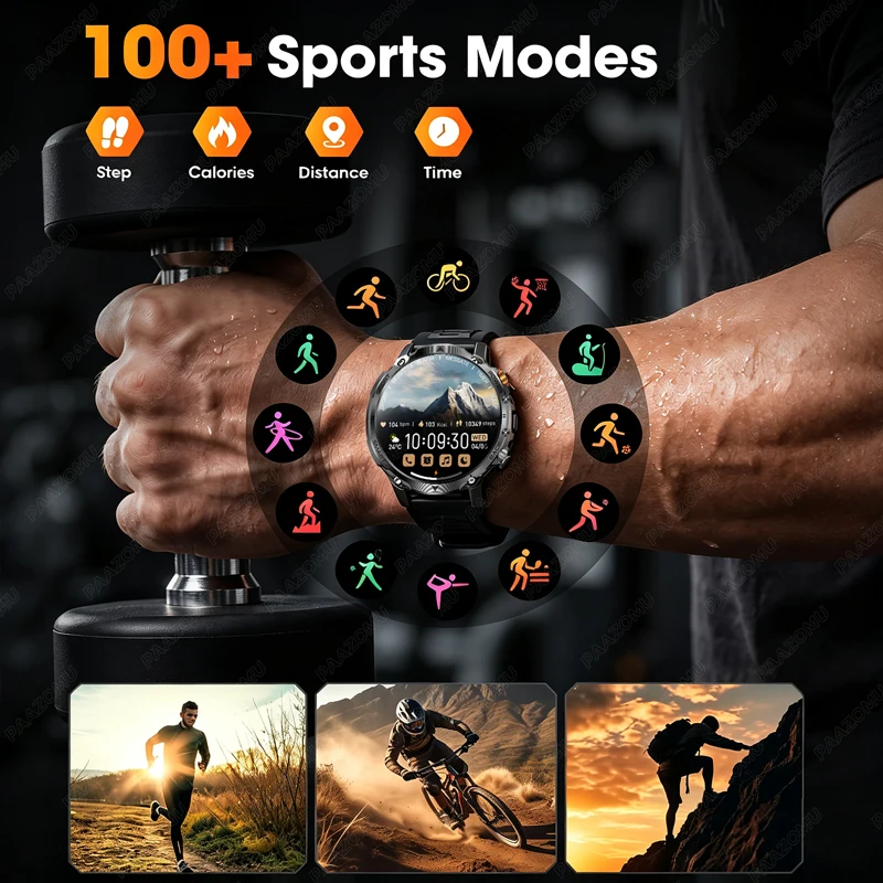 2026 Men's Rugged Smart Watch  - Gym Floor Mats ulasan dan harga
