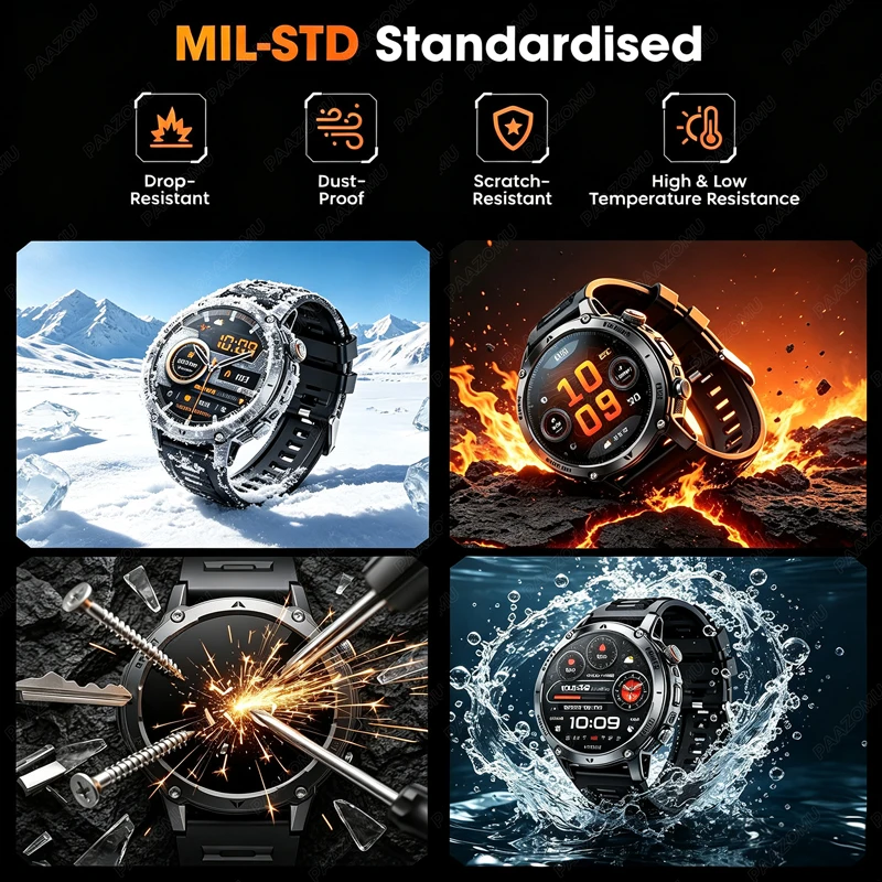 2026 Men's Rugged Smart Watch  - Gym Floor Mats ulasan dan harga