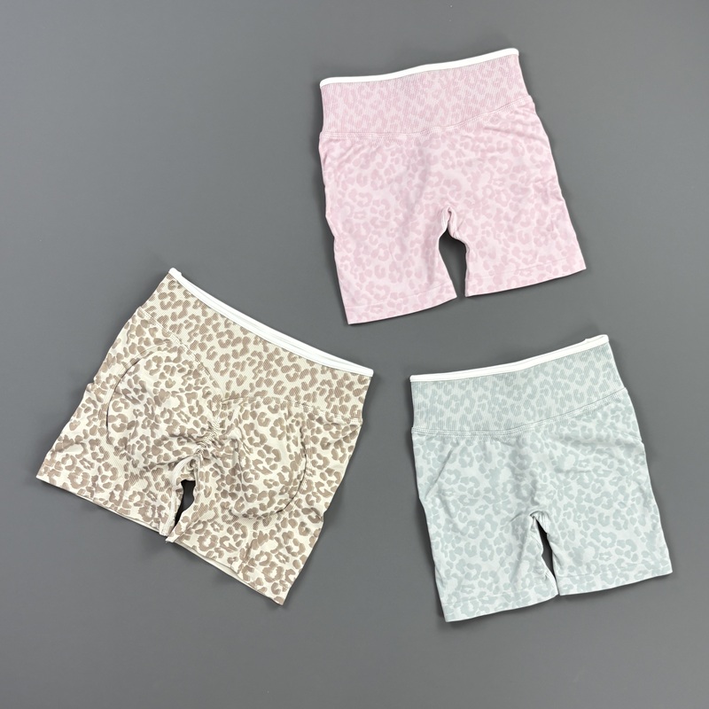 HISTELLO Gym Shorts Leopard Pr - Yoga Fitness Pants ulasan dan harga