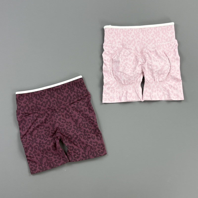 HISTELLO Gym Shorts Leopard Pr - Yoga Fitness Pants ulasan dan harga