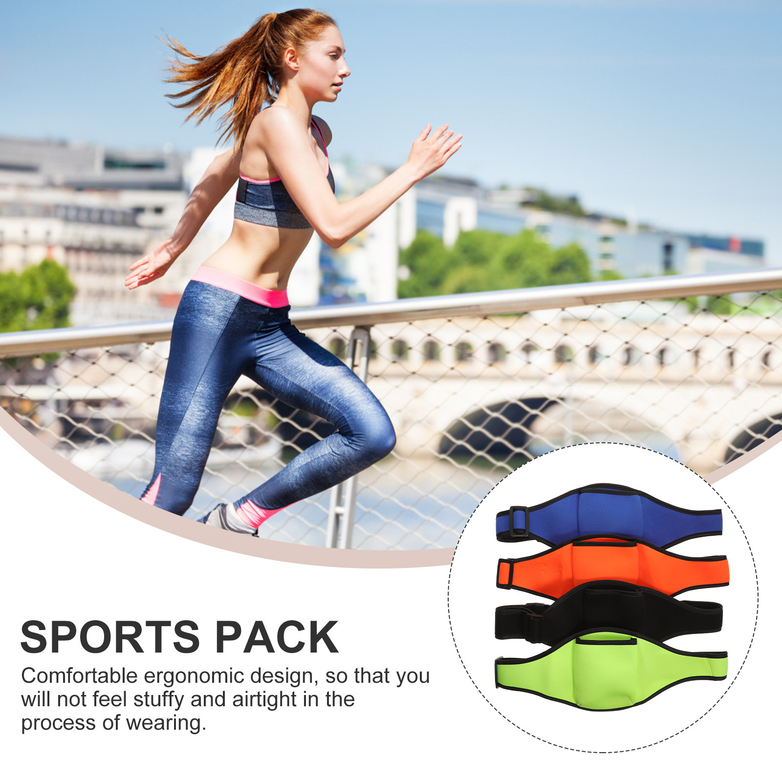 4Pcs Mic Waist Belts Premium D - Yoga Fitness Instructor ulasan dan harga