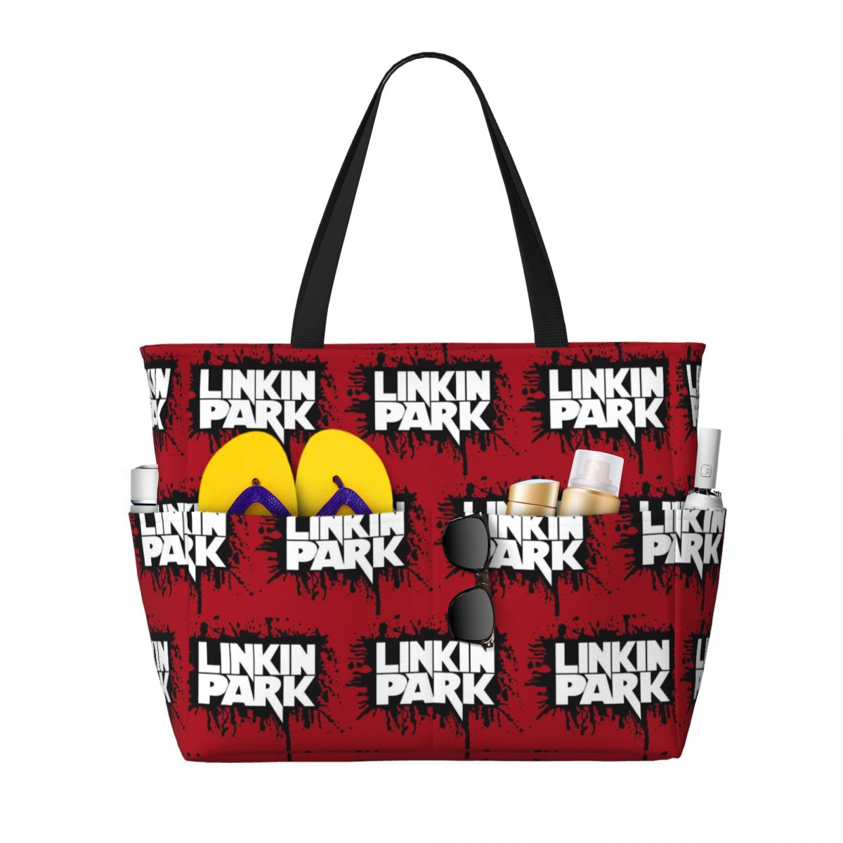 Linkin Park Band Beach Tote Ba - Yoga Fitness Park ulasan dan harga