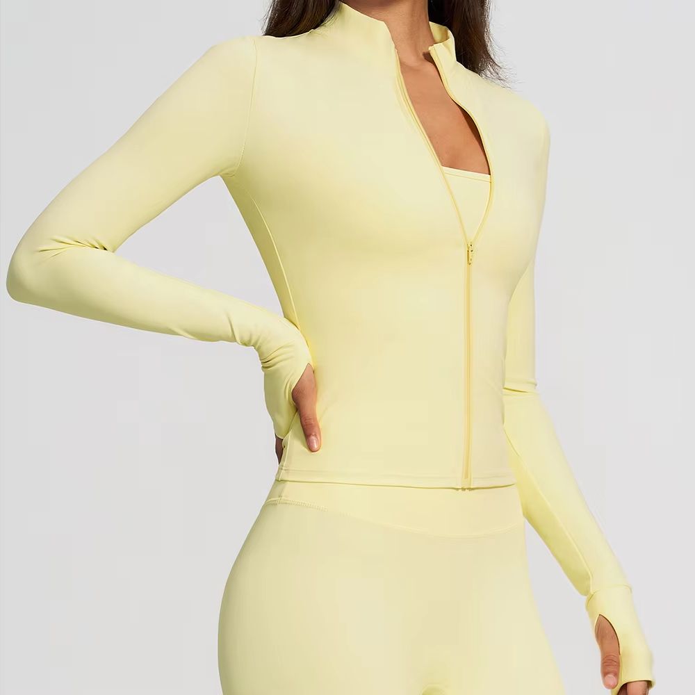 Women Zip Fitness Yoga Shirt L - Fitness Yoga Only For Women ulasan dan harga
