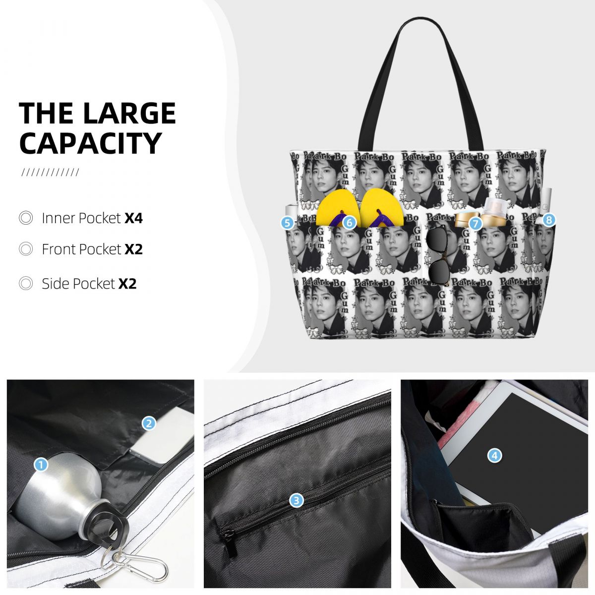 Park Bo Gum Kpop Beach Tote Ba - Yoga Fitness Park ulasan dan harga